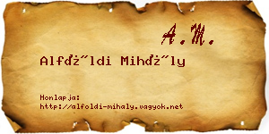 Alföldi Mihály névjegykártya